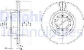 Delphi BG2372 - Disque de frein cwaw.fr