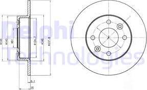 Delphi BG2258 - Disque de frein cwaw.fr