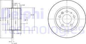 Delphi BG2252 - Disque de frein cwaw.fr