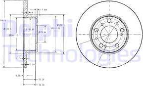 Delphi BG2257 - Disque de frein cwaw.fr