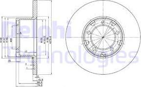 Delphi BG2265 - Disque de frein cwaw.fr