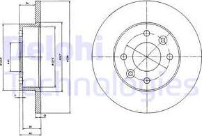 Delphi BG2268 - Disque de frein cwaw.fr