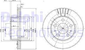 Delphi BG2207 - Disque de frein cwaw.fr