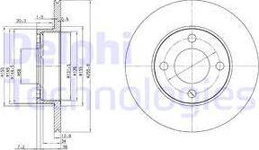 Delphi BG2215 - Disque de frein cwaw.fr