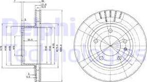 Delphi BG2212 - Disque de frein cwaw.fr