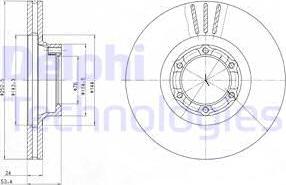 Delphi BG2284 - Disque de frein cwaw.fr