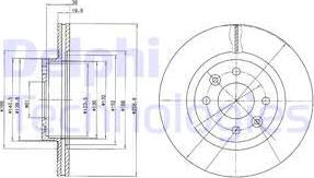 Delphi BG2283 - Disque de frein cwaw.fr