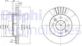 Delphi BG2282C - Disque de frein cwaw.fr