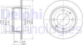 Delphi BG2220 - Disque de frein cwaw.fr