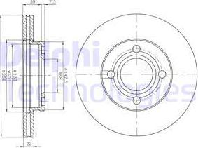 Delphi BG2272 - Disque de frein cwaw.fr