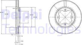 Delphi BG2798 - Disque de frein cwaw.fr