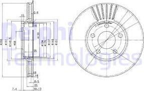 Delphi BG2745C-18B1 - Disque de frein cwaw.fr