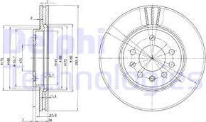 Delphi BG2750 - Disque de frein cwaw.fr