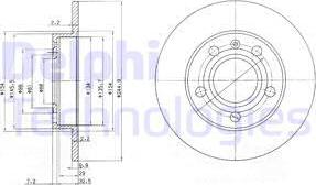 Delphi BG2753C - Disque de frein cwaw.fr