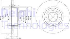 Delphi BG2752 - Disque de frein cwaw.fr