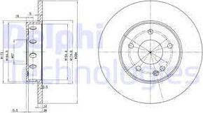 Delphi BG2769 - Disque de frein cwaw.fr