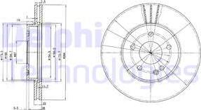 Delphi BG2768 - Disque de frein cwaw.fr