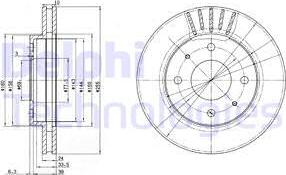 Delphi BG2763 - Disque de frein cwaw.fr