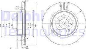 Delphi BG2767 - Disque de frein cwaw.fr