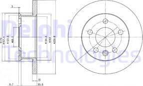 Delphi BG2716 - Disque de frein cwaw.fr