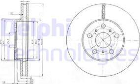 Delphi BG2711 - Disque de frein cwaw.fr