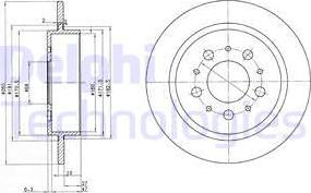 Delphi BG2718 - Disque de frein cwaw.fr