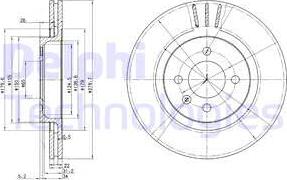 Delphi BG2712 - Disque de frein cwaw.fr