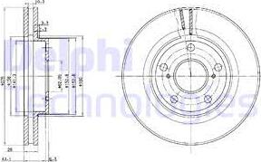 Delphi BG2782 - Disque de frein cwaw.fr