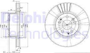 Delphi BG2737 - Disque de frein cwaw.fr