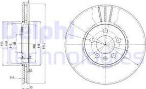 Delphi BG2729 - Disque de frein cwaw.fr