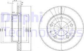 Delphi BG2779 - Disque de frein cwaw.fr