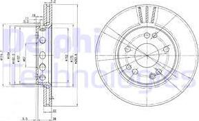 Delphi BG2771 - Disque de frein cwaw.fr