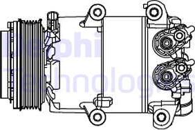 Delphi CS20466 - Compresseur, climatisation cwaw.fr