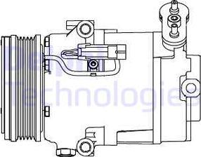 Delphi CS20432-12B1 - Compresseur, climatisation cwaw.fr