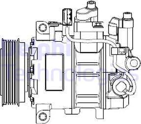 Delphi CS20474 - Compresseur, climatisation cwaw.fr