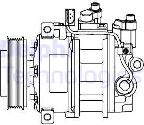 Delphi CS20546 - Compresseur, climatisation cwaw.fr