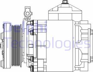 Delphi CS20525 - Compresseur, climatisation cwaw.fr