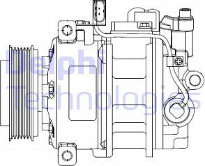 Delphi CS20522 - Compresseur, climatisation cwaw.fr