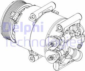 Delphi CS20324 - Compresseur, climatisation cwaw.fr