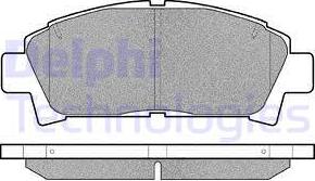 Delphi LP940 - Kit de plaquettes de frein, frein à disque cwaw.fr