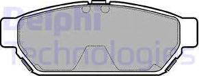 Delphi LP968 - Kit de plaquettes de frein, frein à disque cwaw.fr