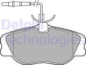 Delphi LP909 - Kit de plaquettes de frein, frein à disque cwaw.fr