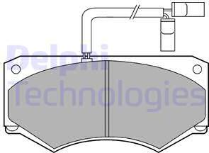 Delphi LP903 - Kit de plaquettes de frein, frein à disque cwaw.fr