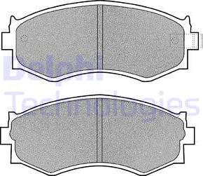 Delphi LP916 - Kit de plaquettes de frein, frein à disque cwaw.fr