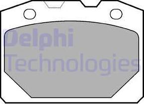 Delphi LP92 - Kit de plaquettes de frein, frein à disque cwaw.fr