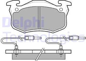 Delphi LP491 - Kit de plaquettes de frein, frein à disque cwaw.fr