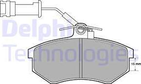 Delphi LP444 - Kit de plaquettes de frein, frein à disque cwaw.fr