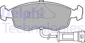 Delphi LP457 - Kit de plaquettes de frein, frein à disque cwaw.fr