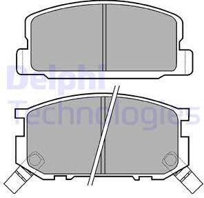 Delphi LP402 - Kit de plaquettes de frein, frein à disque cwaw.fr