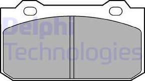 Delphi LP418 - Kit de plaquettes de frein, frein à disque cwaw.fr